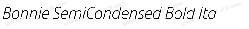 Bonnie SemiCondensed Bold Ita字体转换